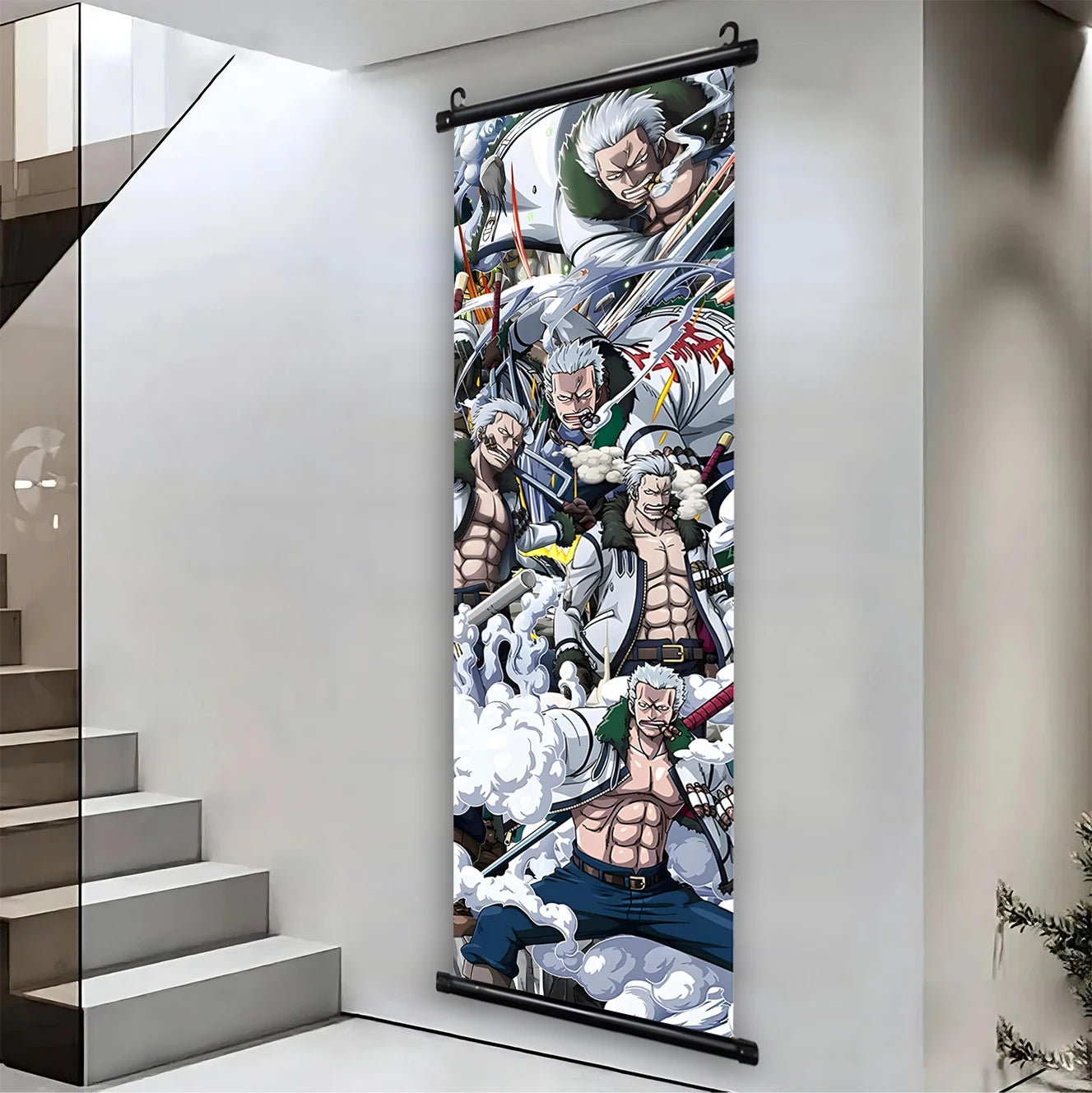 One Piece Smoker Canvas Poster Anime Hanging Scroll Home Decor