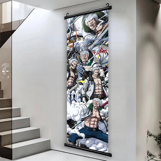 One Piece Smoker Canvas Poster Anime Hanging Scroll Home Decor