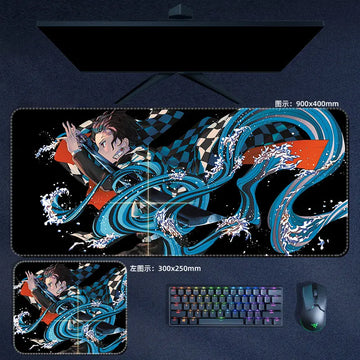 Demon Slayer Tanjiro Water Breathing Mouse Pad Anime Desk Mat