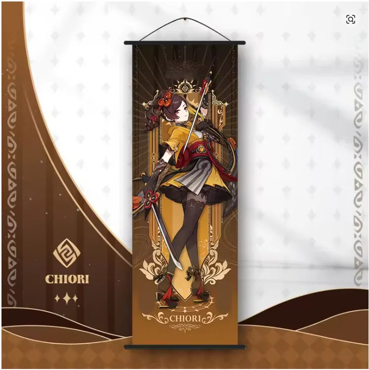 Genshin Impact Chiori Hanging Scroll Anime Poster