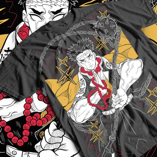 Demon Slayer Gyomei Himejima Stone Hashira Shirt - Anime Graphic Tee
