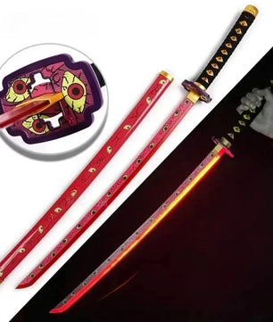 Demon Slayer LED Sword 1:1 Scale Anime Prop Replica Bamboo Sword