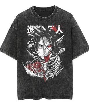 Attack On Titan Eren Shirt Vintage Style Anime Shirt