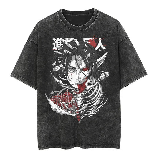 Attack On Titan Eren Shirt Vintage Style Anime Shirt