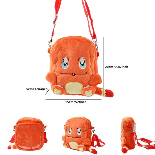 Pokemon Charmander Plush Shoulder Bag – 20cm Soft Plush Anime Bag