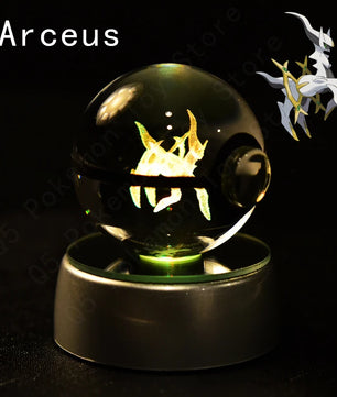 Pokemon Arceus Figure 3D Crystal Ball Night Light Lamp