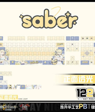 Fate Series Saber Keycaps 122 Keys Cherry Profile Anime Keycaps