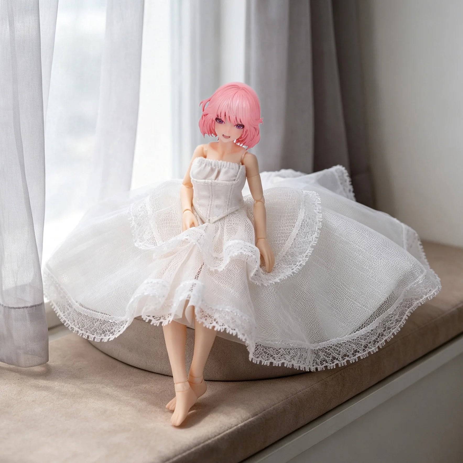 Lace Wedding Dress Clothing For 1/12 Scale Female Action Figures