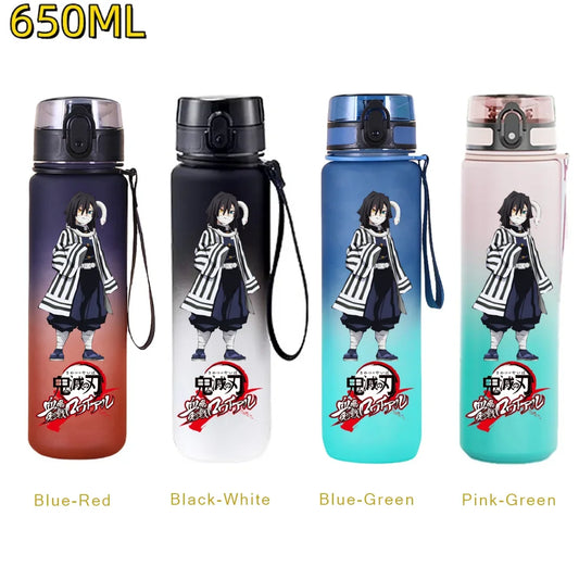 Demon Slayer Obanai Iguro Water Bottle – 650ml Leakproof Gym Bottle