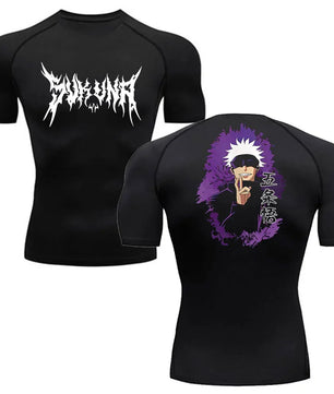 Jujutsu Kaisen Gojo Compression Shirt - Men's Anime Rash Guard