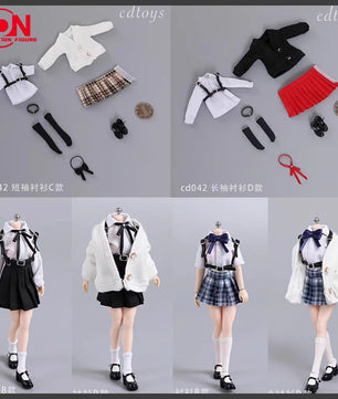 1/12 Scale School Uniform Set For 6-Inch Female Action Figures