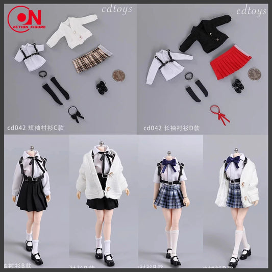 1/12 Scale School Uniform Set For 6-Inch Female Action Figures