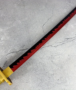 Demon Slayer Yoriichi Tsugikuni Nichirin Katana 1:1 Scale Anime Prop Replica Plastic Sword