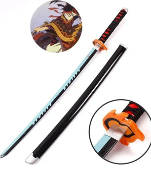 Demon Slayer Katana 1:1 Scale Anime Prop Replica Bamboo Sword