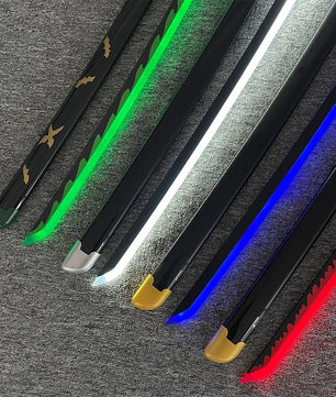 Demon Slayer LED Sword 1:1 Scale Anime Prop Replica Bamboo Sword