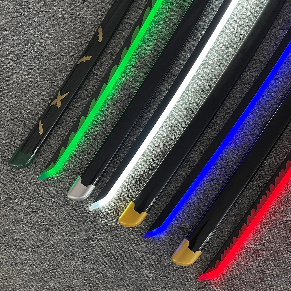 Demon Slayer LED Sword 1:1 Scale Anime Prop Replica Bamboo Sword