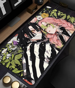 Demon Slayer Mitsuri Kanroji & Obanai Mousepad Large Anime Desk Mat