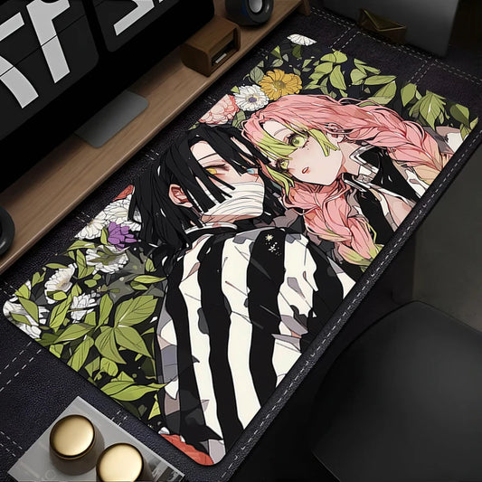 Demon Slayer Mitsuri Kanroji & Obanai Mousepad Large Anime Desk Mat