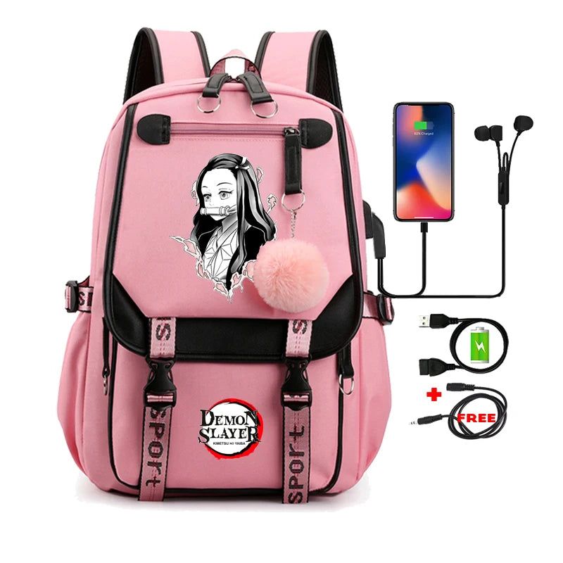 Demon Slayer Nezuko Backpack Anime Bookbag