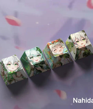 Genshin Impact Nahida Keycaps 4pc Sublimation R4 Cherry Profile
