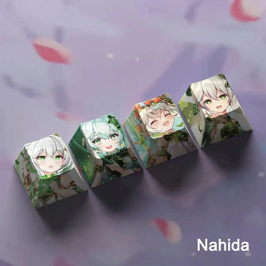 Genshin Impact Nahida Keycaps 4pc Sublimation R4 Cherry Profile