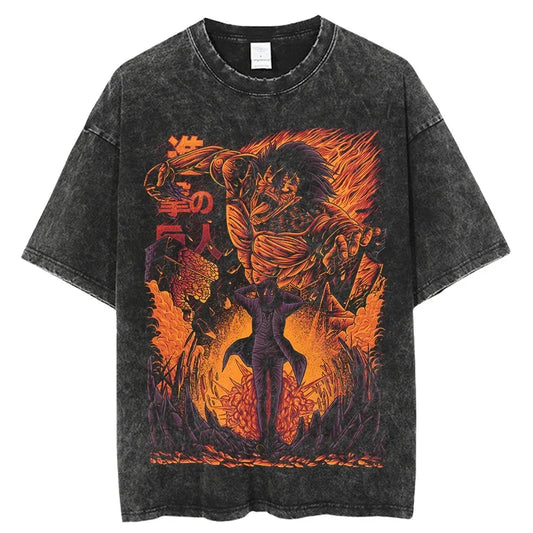 Attack On Titan Eren Yeager Shirt Vintage Style Anime Shirt