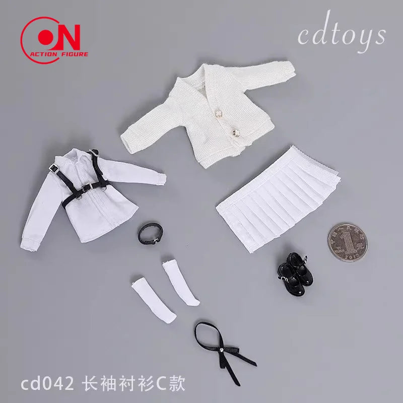 1/12 Scale School Uniform Set For 6-Inch Female Action Figures