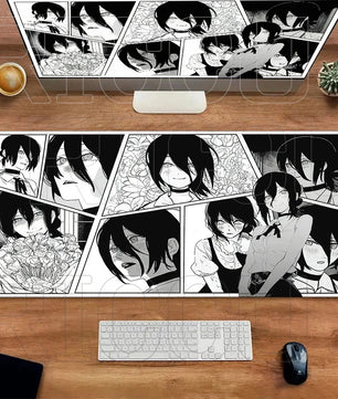 Chainsaw Man Reze Manga Style Mouse Pad Large Gaming Anime Desk Mat