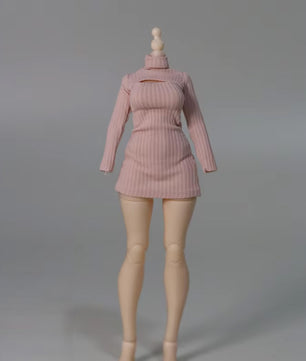 1/12 Scale Cut-Out Sweater Dress For 6-inch Female Action Figures