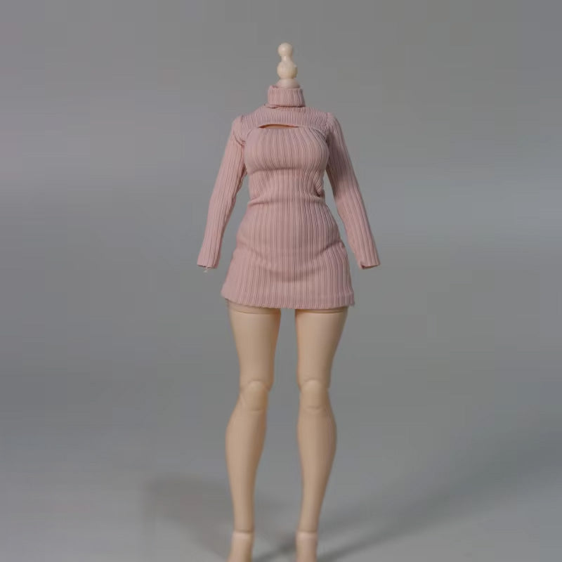 1/12 Scale Cut-Out Sweater Dress For 6-inch Female Action Figures