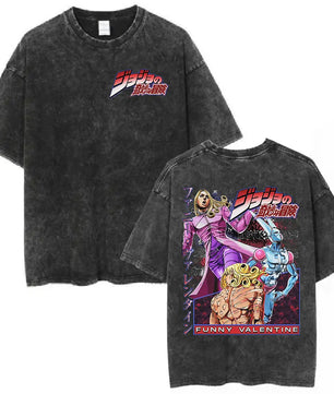 JoJo's Bizarre Adventure Valentine Shirt Vintage Style Pre-washed