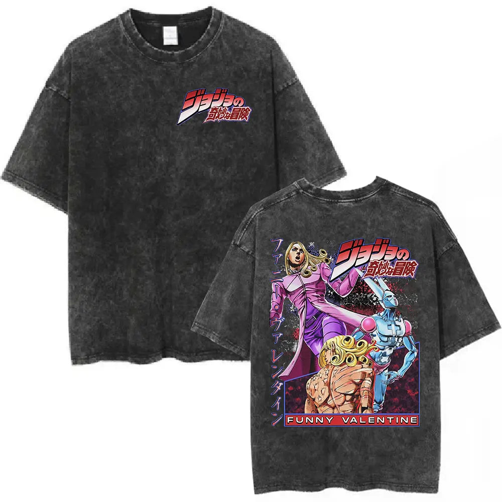 JoJo's Bizarre Adventure Valentine Shirt Vintage Style Pre-washed