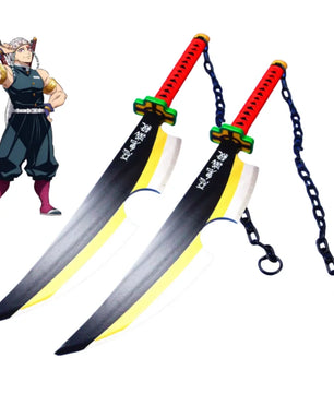 Demon Slayer Tengen Uzui Swords 1:1 Scale Anime Prop Replica