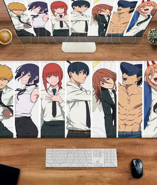 Chainsaw Man Characters Mouse Pad Large Gaming Anime Desk Mat