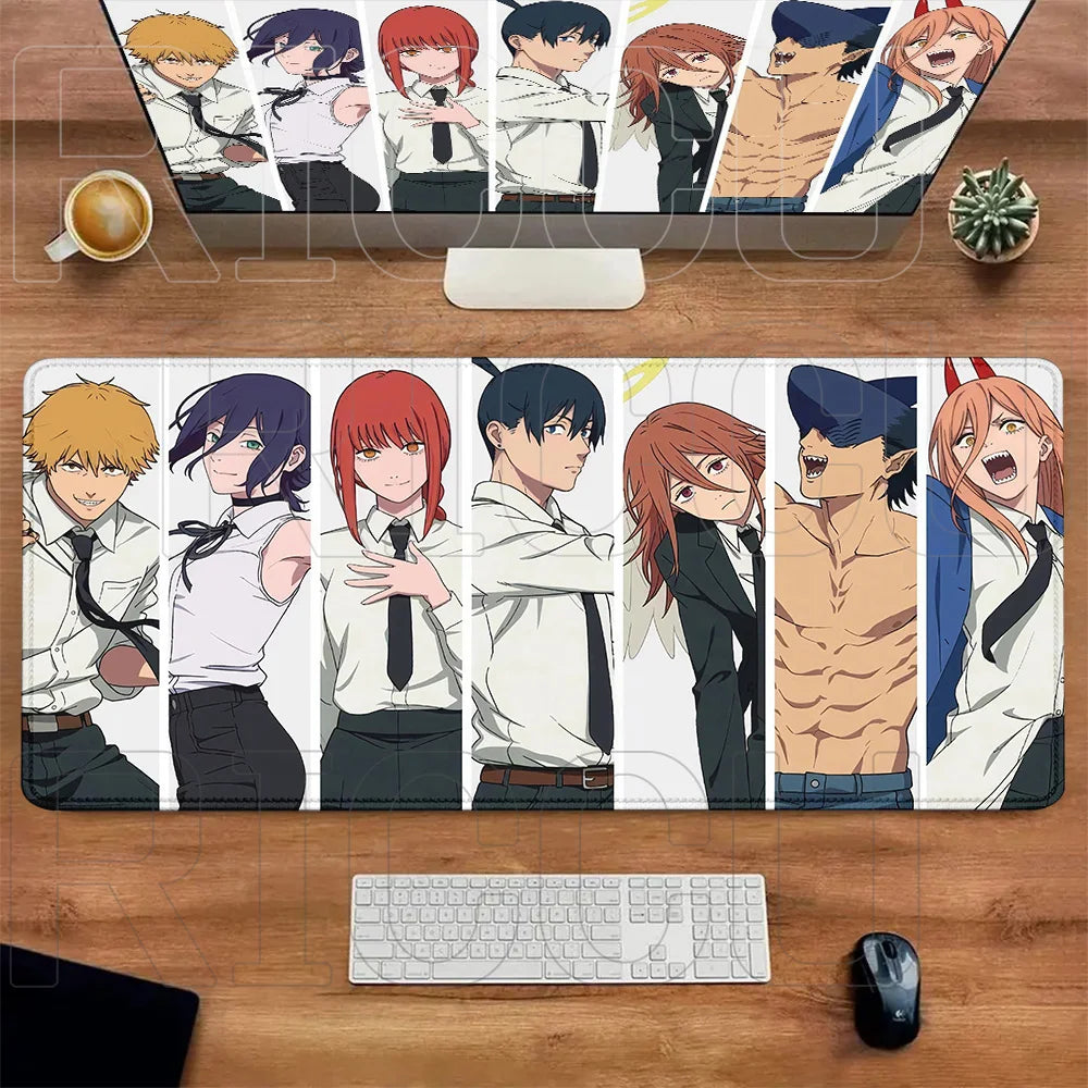 Chainsaw Man Characters Mouse Pad Large Gaming Anime Desk Mat