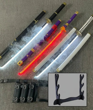 One Piece Roronoa Zoro LED Vapor-Effect Katana 1:1 Scale Anime Prop Replica Plastic Sword