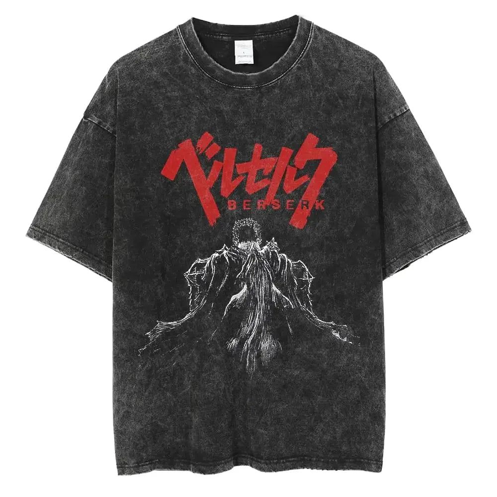 Berserk Guts Oversized Anime Graphic Cotton Shirt