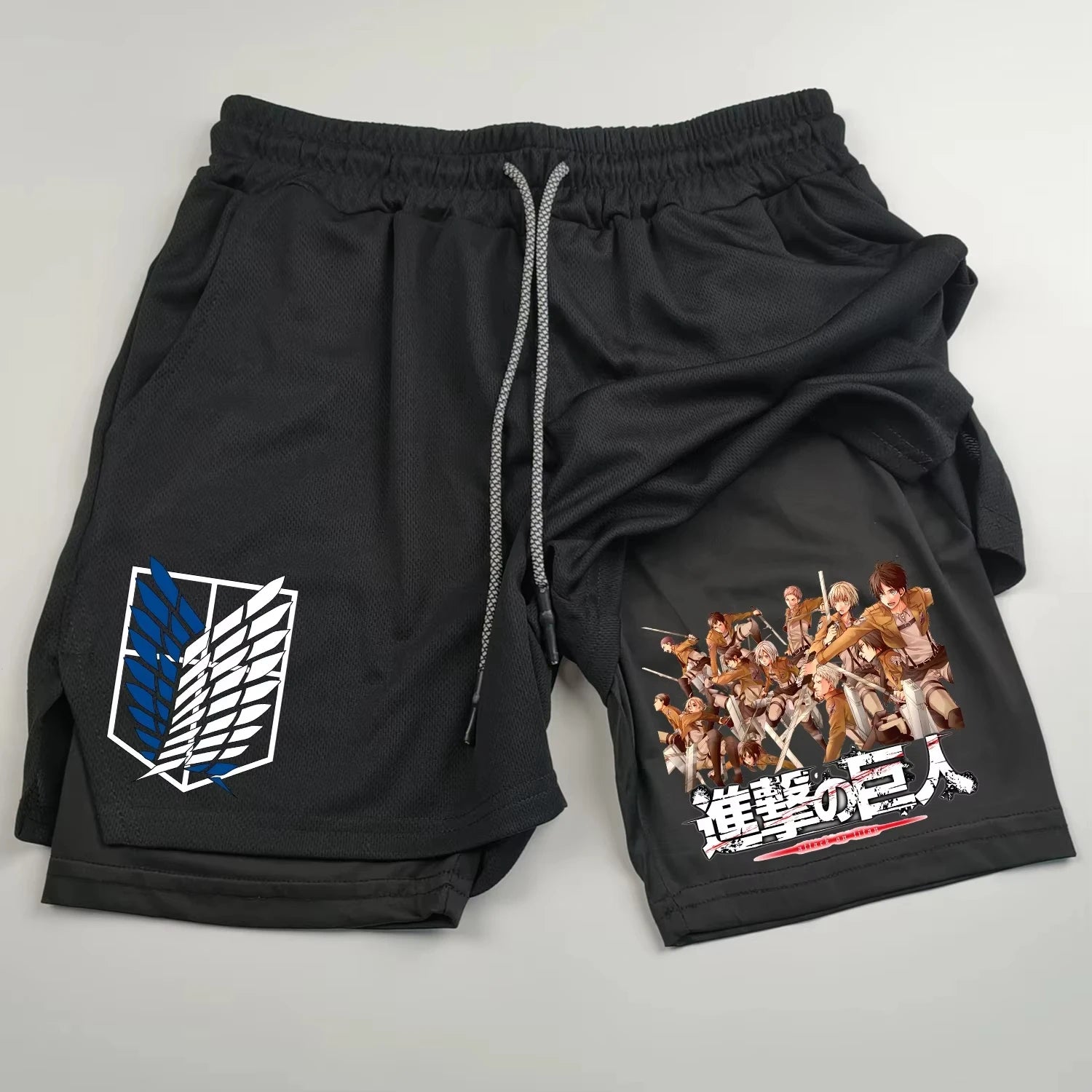 Attack on Titan Compression Shorts - Men's Anime Sports Shorts