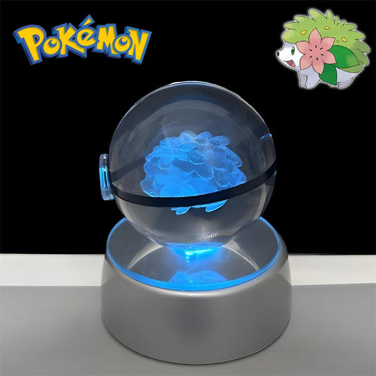 Pokemon Shaymin Figure 3D Crystal Ball Night Light Lamp