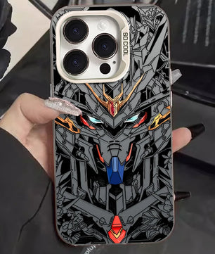 Gundam Style Mecha Phone Case - For iPhone 11 to 17 Pro Max