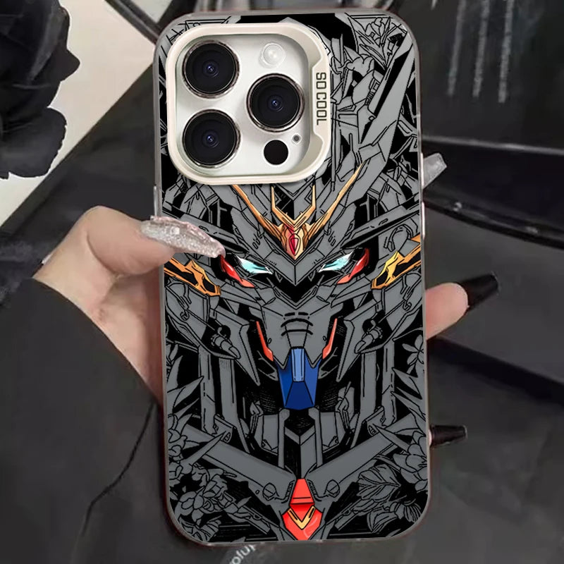 Gundam Style Mecha Phone Case - For iPhone 11 to 17 Pro Max