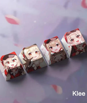 Genshin Impact Klee Keycaps 4pc Sublimation R4 Cherry Profile