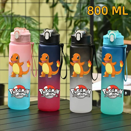 Pokemon Charmander Sports Water Bottle With Straw BPA-Free & Leakproof