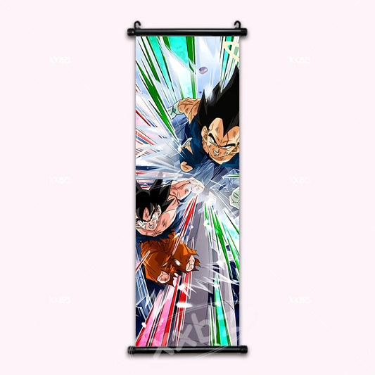 Dragon Ball Goku & Vegeta Anime Poster Canvas Scroll
