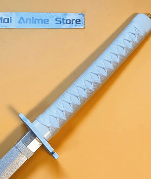 Bleach Ichigo Kurosaki Tensa Zangetsu White Katana 1:1 Scale Anime Prop Replica Bamboo Sword