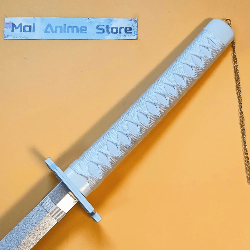 Bleach Ichigo Kurosaki Tensa Zangetsu White Katana 1:1 Scale Anime Prop Replica Bamboo Sword