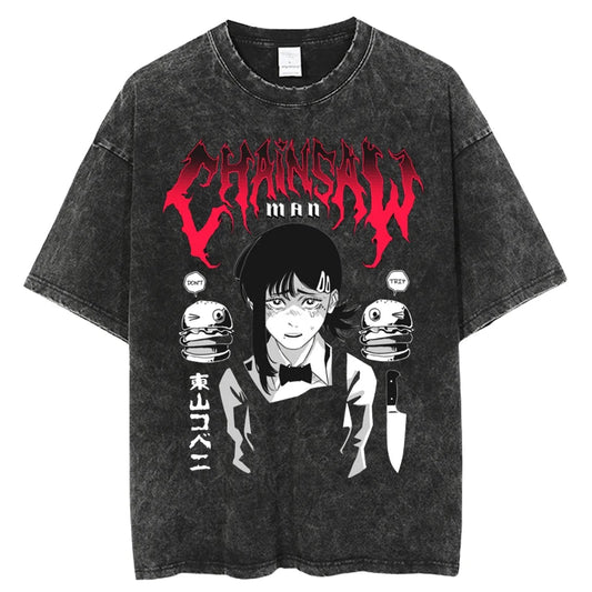Chainsaw Man Shirt Kobeni Oversized Cotton Anime Shirt
