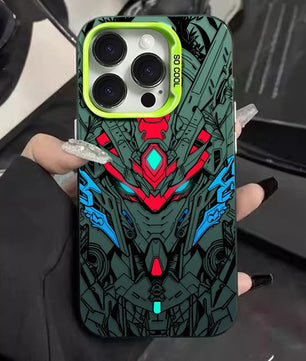 Gundam Style Mecha Phone Case - For iPhone 11 to 17 Pro Max