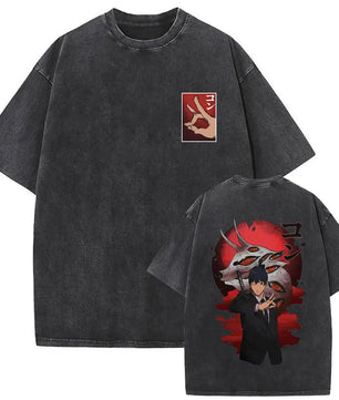 Chainsaw Man Aki Shirt Vintage Oversized Style Anime Shirt