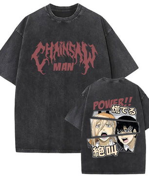 Chainsaw Man Power Kobeni Shirt Vintage Oversized Style Anime Shirt